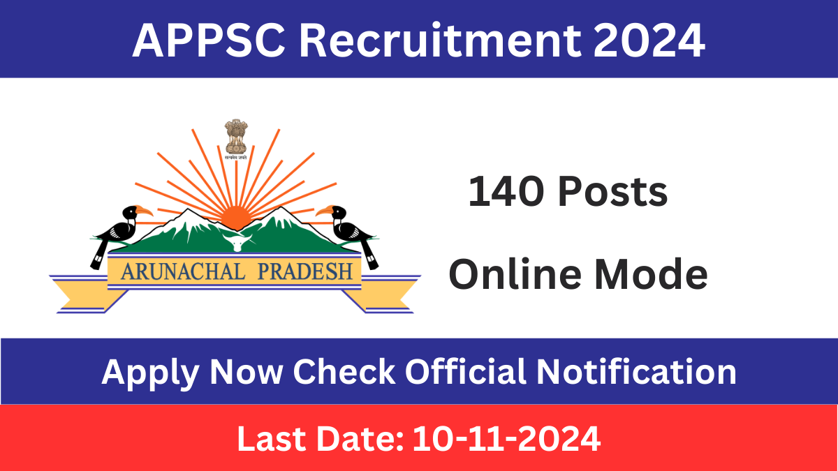 APPSC Recruitment 2024 Online Application for 140 Posts