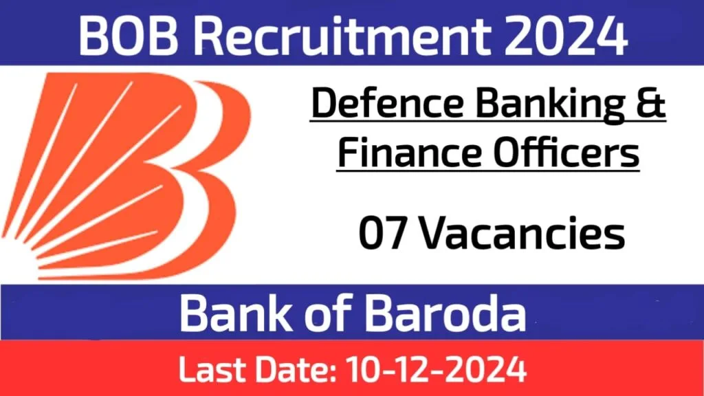 Bank Of Baroda Finance Officer Recruitment 2024 Bank Of Baroda Finance Officer Recruitment 2024