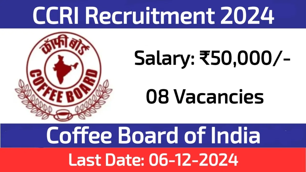 Central Coffee Research Institute Multiple Vacancies 2024