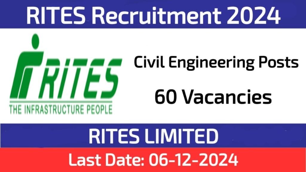 RITES Engineering Recruitment 2024 for various posts
