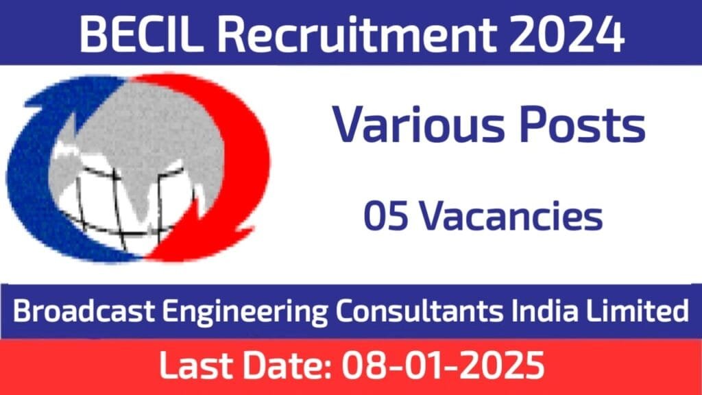 BECIL ITI Technician Recruitment 2024 BECIL ITI Technician Recruitment 2024