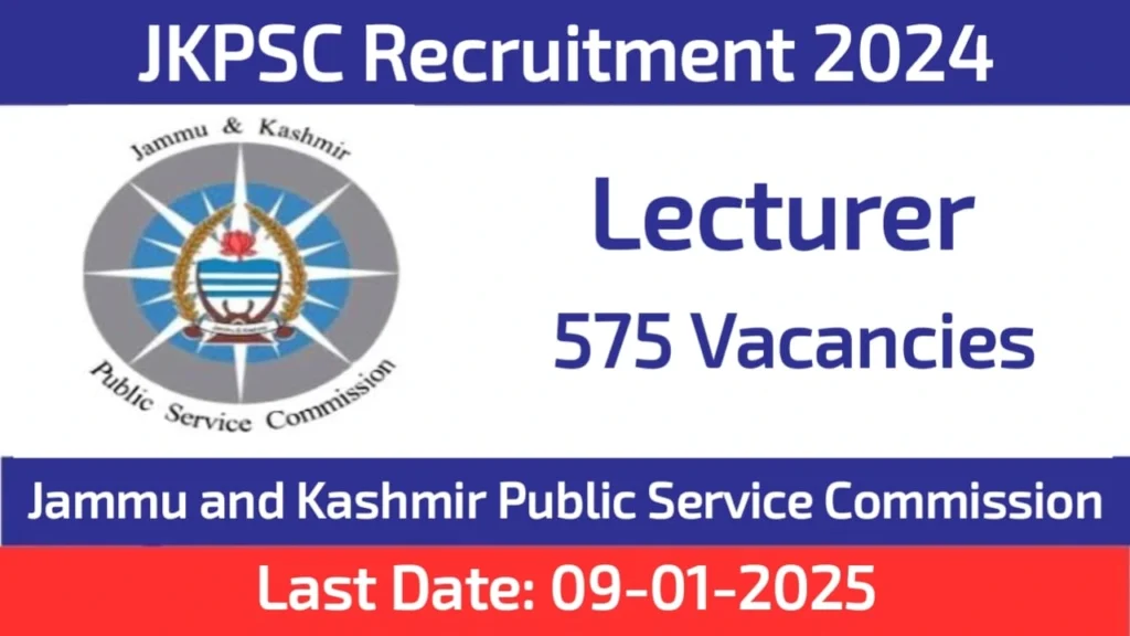 JKPSC Lecturer Recruitment 2024 in School Education Department