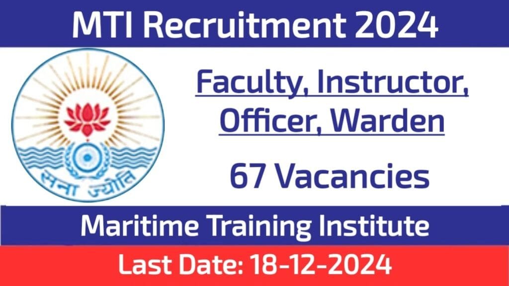 Maritime Training Institute Mumbai Faculty and Various Recruitment 2024 Maritime Training Institute Mumbai Faculty and Various Recruitment 2024